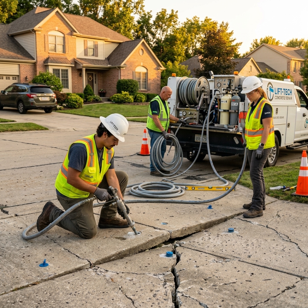 Commercial concrete lifting